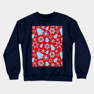 Christmas Bells Pattern (blue-red) Crewneck Sweatshirt